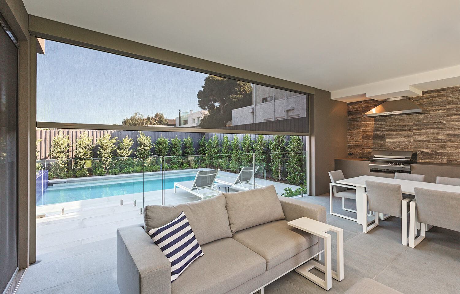 Outdoor shades application imagery